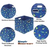 image:imageSimple Houseware 11Inch Foldable Cube Storage Bins with Handle Steel BlueBlue  Dinosaur