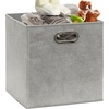 image:imageSimple Houseware 11Inch Foldable Cube Storage Bins with Handle Steel BlueGray