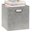 image:imageSimple Houseware 11Inch Foldable Cube Storage Bins with Handle Steel BlueGray