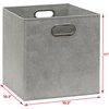 image:imageSimple Houseware 11Inch Foldable Cube Storage Bins with Handle Steel BlueGray