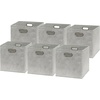 image:imageSimple Houseware 11Inch Foldable Cube Storage Bins with Handle Steel BlueGray