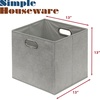 image:imageSimple Houseware 11Inch Foldable Cube Storage Bins with Handle Steel BlueGray