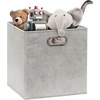 image:imageSimple Houseware 11Inch Foldable Cube Storage Bins with Handle Steel BlueGray