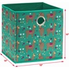 image:imageSimple Houseware 11Inch Foldable Cube Storage Bins with Handle Steel BlueGreen  Lama