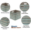 image:imageSimple Houseware 11Inch Foldable Cube Storage Bins with Handle Steel BlueGreen