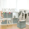 image:imageSimple Houseware 11Inch Foldable Cube Storage Bins with Handle Steel BlueGreen