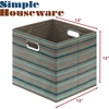 image:imageSimple Houseware 11Inch Foldable Cube Storage Bins with Handle Steel BlueGreen