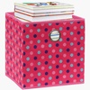 image:imageSimple Houseware 11Inch Foldable Cube Storage Bins with Handle Steel BluePink