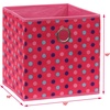 image:imageSimple Houseware 11Inch Foldable Cube Storage Bins with Handle Steel BluePink