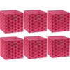 image:imageSimple Houseware 11Inch Foldable Cube Storage Bins with Handle Steel BluePink