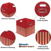 image:imageSimple Houseware 11Inch Foldable Cube Storage Bins with Handle Steel BlueRed
