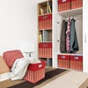 image:imageSimple Houseware 11Inch Foldable Cube Storage Bins with Handle Steel BlueRed