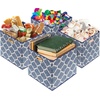 image:imageSimple Houseware 11Inch Foldable Cube Storage Bins with Handle Steel BlueSteel Blue