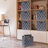 image:imageSimple Houseware 11Inch Foldable Cube Storage Bins with Handle Steel BlueSteel Blue