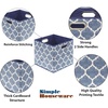 image:imageSimple Houseware 11Inch Foldable Cube Storage Bins with Handle Steel BlueSteel Blue