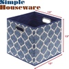 image:imageSimple Houseware 11Inch Foldable Cube Storage Bins with Handle Steel BlueSteel Blue