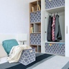 image:imageSimple Houseware 11Inch Foldable Cube Storage Bins with Handle Steel BlueSteel Blue