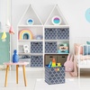 image:imageSimple Houseware 11Inch Foldable Cube Storage Bins with Handle Steel BlueSteel Blue