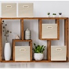 image:imageSimple Houseware 11Inch Foldable Cube Storage Bins with Handles GrayBeige