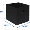 image:imageSimple Houseware 11Inch Foldable Cube Storage Bins with Handles GrayBlack