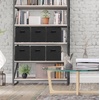 image:imageSimple Houseware 11Inch Foldable Cube Storage Bins with Handles GrayBlack