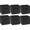 image:imageSimple Houseware 11Inch Foldable Cube Storage Bins with Handles GrayBlack