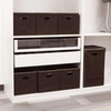 image:imageSimple Houseware 11Inch Foldable Cube Storage Bins with Handles GrayBrown