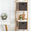 image:imageSimple Houseware 11Inch Foldable Cube Storage Bins with Handles GrayBrown
