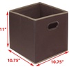 image:imageSimple Houseware 11Inch Foldable Cube Storage Bins with Handles GrayBrown