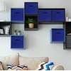 image:imageSimple Houseware 11Inch Foldable Cube Storage Bins with Handles GrayDark Blue