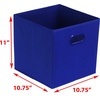 image:imageSimple Houseware 11Inch Foldable Cube Storage Bins with Handles GrayDark Blue