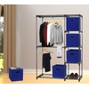 image:imageSimple Houseware 11Inch Foldable Cube Storage Bins with Handles GrayDark Blue