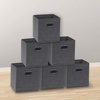 image:imageSimple Houseware 11Inch Foldable Cube Storage Bins with Handles GrayDark Grey
