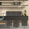 image:imageSimple Houseware 11Inch Foldable Cube Storage Bins with Handles GrayDark Grey