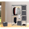 image:imageSimple Houseware 11Inch Foldable Cube Storage Bins with Handles GrayDark Grey