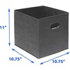 image:imageSimple Houseware 11Inch Foldable Cube Storage Bins with Handles GrayDark Grey