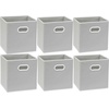 image:imageSimple Houseware 11Inch Foldable Cube Storage Bins with Handles GrayGrey