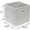 image:imageSimple Houseware 11Inch Foldable Cube Storage Bins with Handles GrayGrey