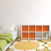 image:imageSimple Houseware 11Inch Foldable Cube Storage Bins with Handles GrayOrange