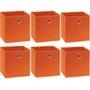 image:imageSimple Houseware 11Inch Foldable Cube Storage Bins with Handles GrayOrange