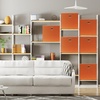image:imageSimple Houseware 11Inch Foldable Cube Storage Bins with Handles GrayOrange