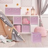 image:imageSimple Houseware 11Inch Foldable Cube Storage Bins with Handles GrayPink