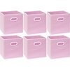 image:imageSimple Houseware 11Inch Foldable Cube Storage Bins with Handles GrayPink