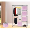 image:imageSimple Houseware 11Inch Foldable Cube Storage Bins with Handles GrayPink