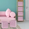 image:imageSimple Houseware 11Inch Foldable Cube Storage Bins with Handles GrayPink