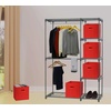 image:imageSimple Houseware 11Inch Foldable Cube Storage Bins with Handles GrayRed