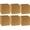 image:imageSimple Houseware 11Inch Foldable Cube Storage Bins with Handles GrayTan