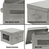 image:imageSimple Houseware 12 Fabric Storage Bin with Clear Window amp Lid 3PackGrey