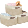 image:imageSimple Houseware 13 x 13 Large Fabric Storage Cubes 3 Pack BlueBeige