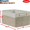 image:imageSimple Houseware 13 x 13 Large Fabric Storage Cubes 3 Pack BlueBeige